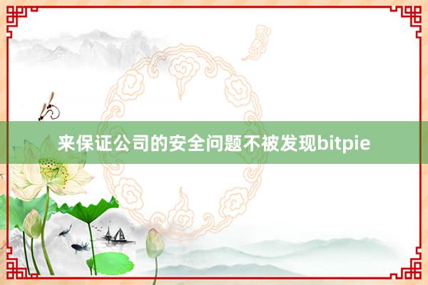 来保证公司的安全问题不被发现bitpie