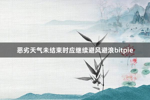 恶劣天气未结束时应继续避风避浪bitpie