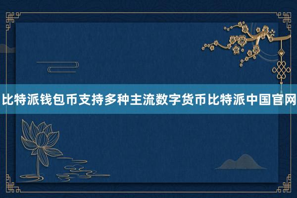 比特派钱包币支持多种主流数字货币比特派中国官网