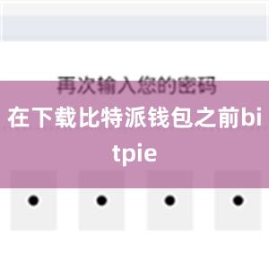 在下载比特派钱包之前bitpie