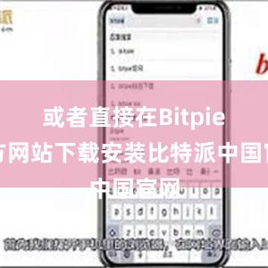 或者直接在Bitpie官方网站下载安装比特派中国官网